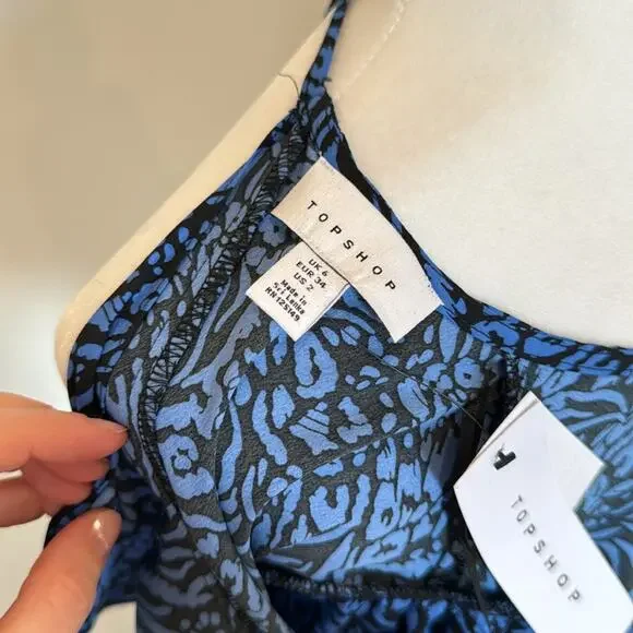 NWT Topshop Blue Backless Dress - Size 2 - Picture 6 of 7